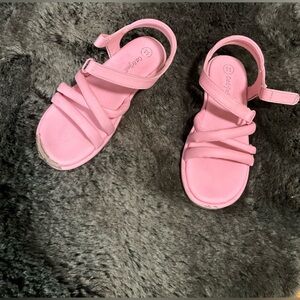 CAT & JACK CRISS CROSS STRAP SANDALS PINK SIZE 11